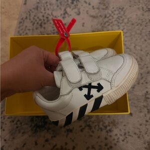 Off-White Kids White and Black Velcro Sneakers